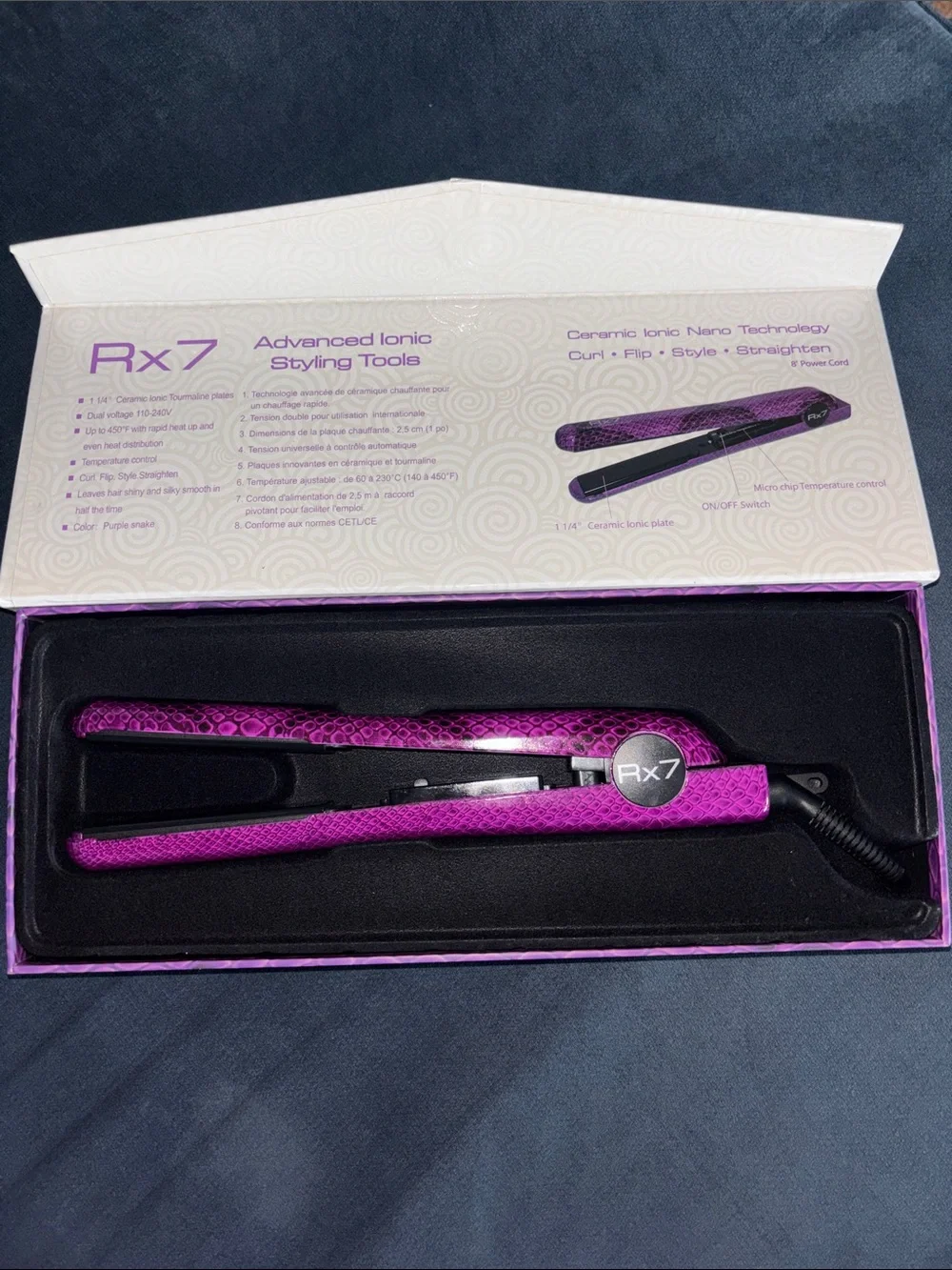 RX7 Ceramic Ionic Flat Curl Straight Iron